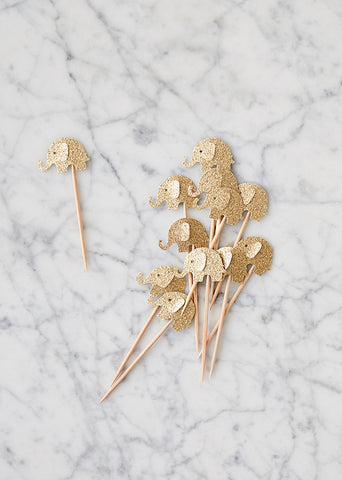 Toppers: Gold Elephants