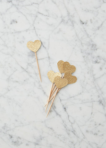 Toppers: Gold Hearts